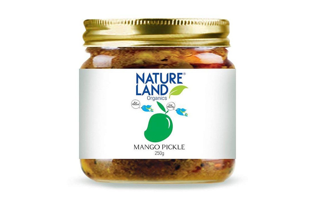 Natureland Organics Mango Pickle    Glass Jar  250 grams